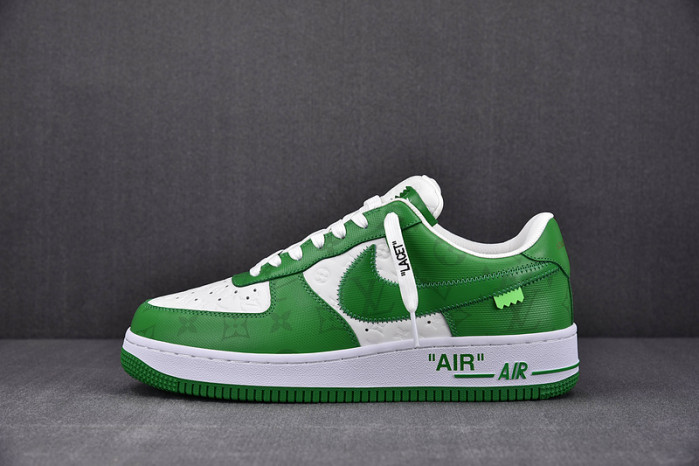 nike low air force 1 x green white