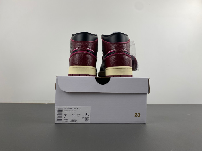 air jordan 1 mid se bordeaux fq7818-101