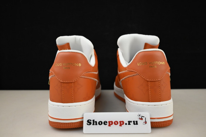nike low air force 1 x orange white
