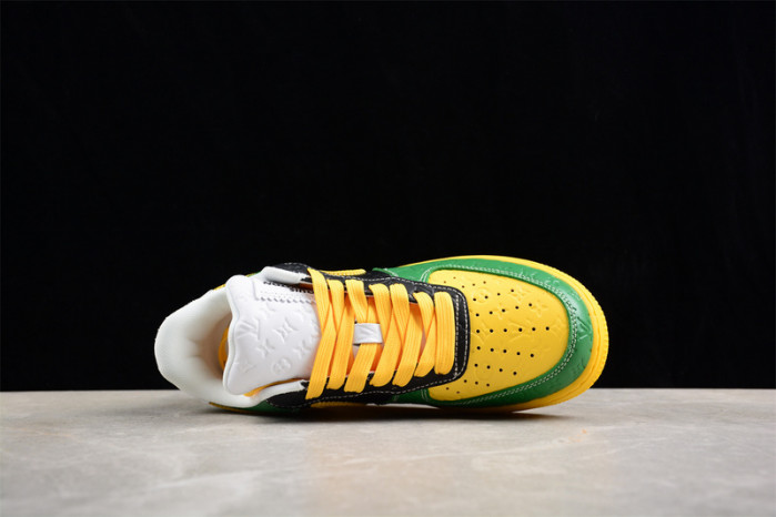 nike low air force 1 x yellow green