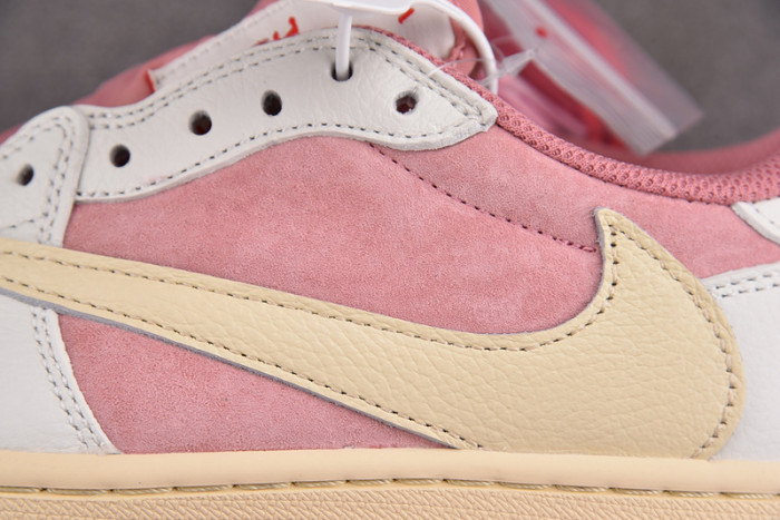 travis scott x air jordan 1 low og white pink dm7866-600