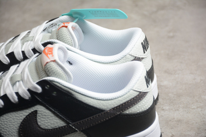 nike dunk low black grey orange fn7808-001