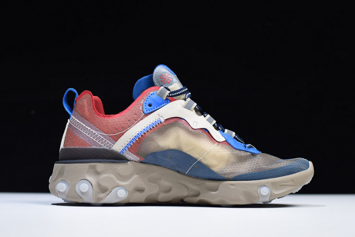 undercover x nike react element 87 khaki red bq2718-200