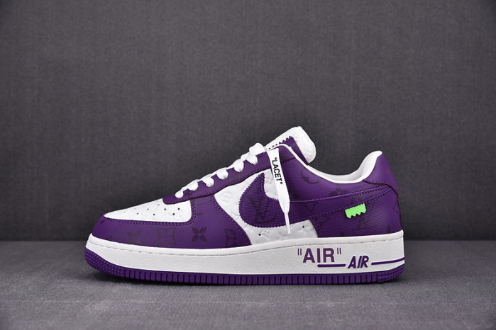 nike low air force 1 x purple white