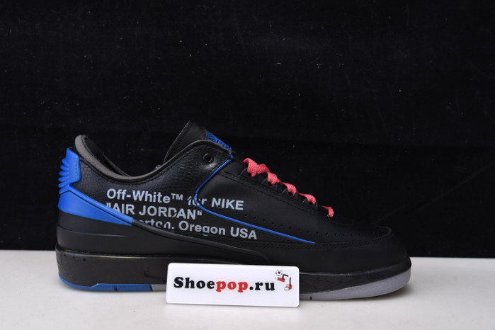 air jordan 2 retro low sp ofw black blue dj4375-004
