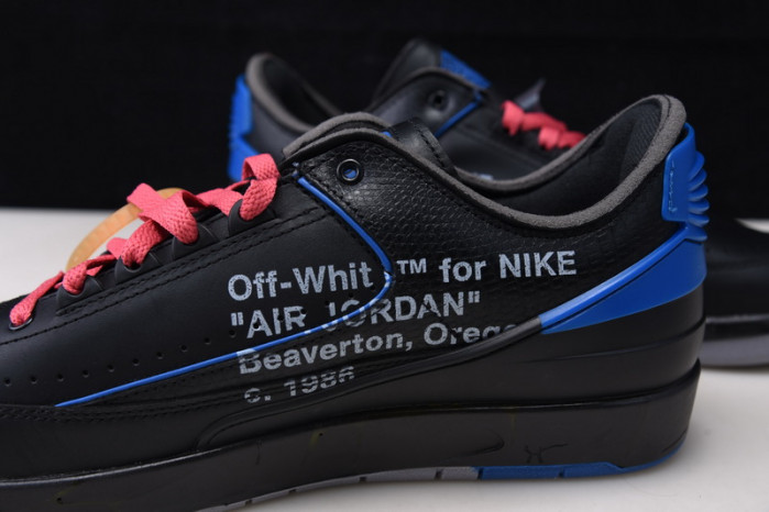 air jordan 2 retro low sp ofw black blue dj4375-004