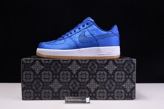 clot nike air force 1 blue silk cj5290-400