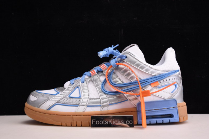 ofw x nike air rubber dunk “university blue” cu6015-100