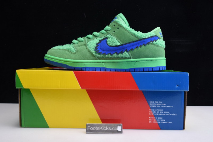 grateful dead x nike sb dunk low“ green bear” cj5378-300