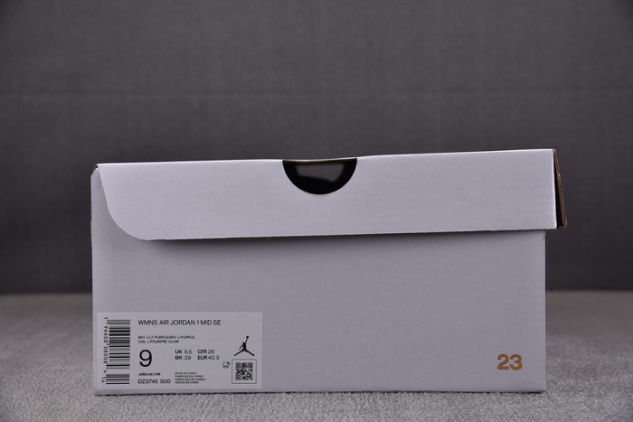 air jordan 1 mid se chenille sky j light purple dz3745-500