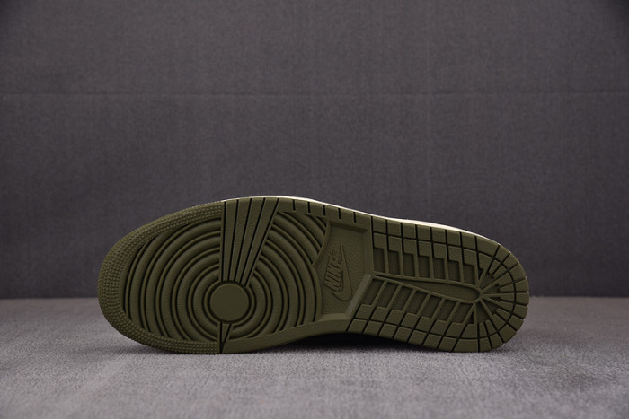 travis scott x air jordan 1 low og medium olive dm7866-200