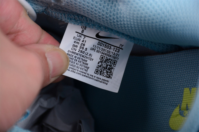 nike dunk low ocean bliss citron tint dd1503-123