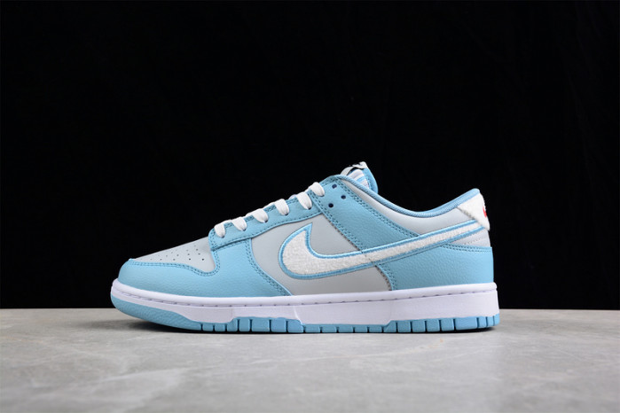 nike dunk low retro fleece worn blue fb1871-011