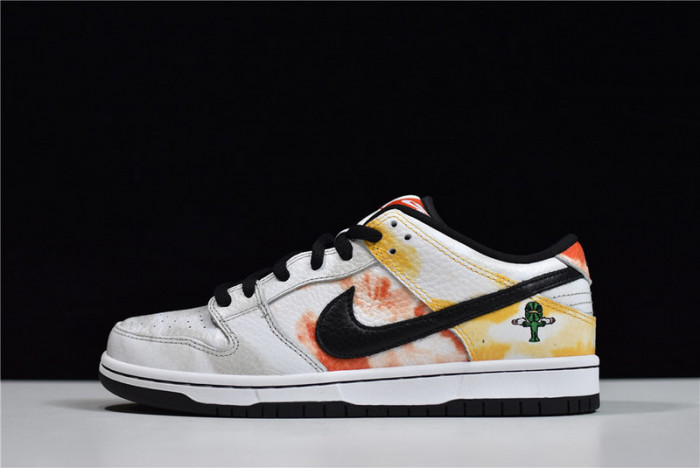 nike sb dunk low raygun tie-dye white bq6832-101