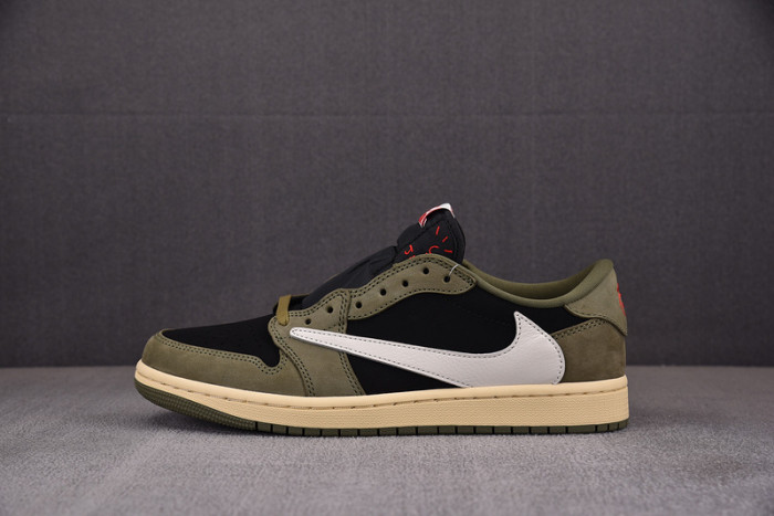 travis scott x air jordan 1 low og “black olive” dm7866-002