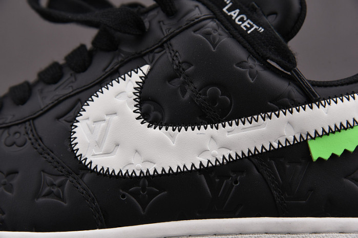 nike low air force 1 x black