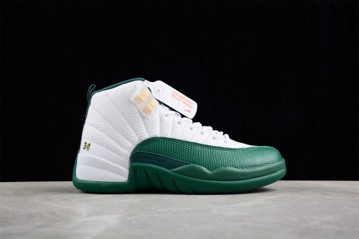 air jordan 12 white and green 136001-063