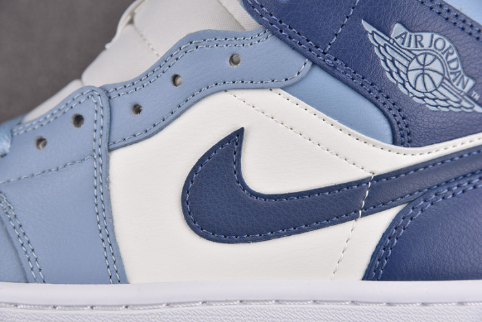air jordan 1 mid womens blue bq6472-140